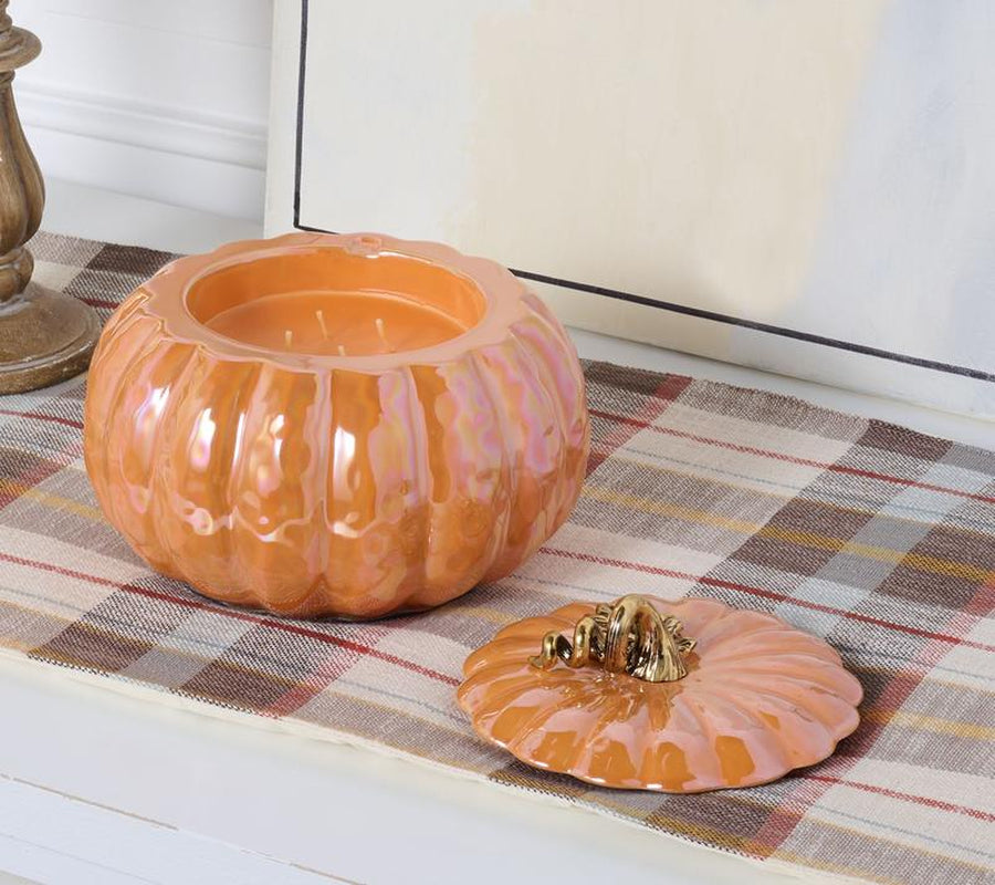 14Oz Heirloom Iridescent Pumpkin Candle Homeworx by Slatkin + Co.