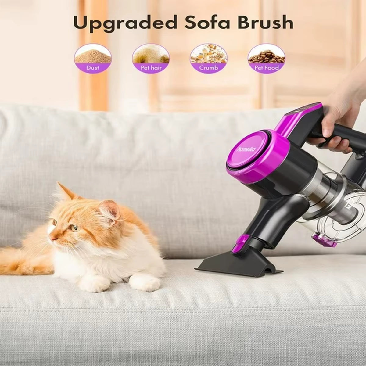 Cordless Vacuum Cleaner, 23Kpa 48Mins Powerful Suction Vacuum LED Display,Lightweight Stick for Hardfloor/Carpet/Pet Hair
