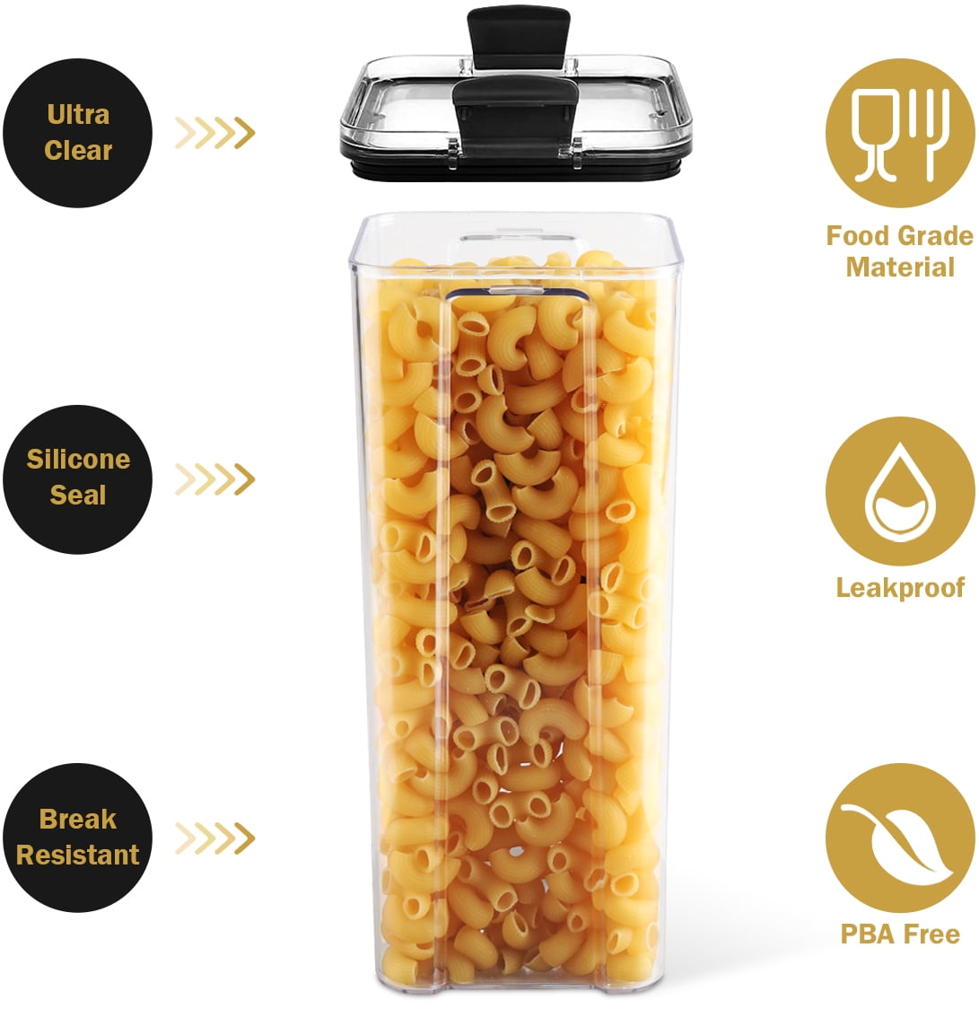 Airtight Food Storage Container Set, 14 Pcs BPA Free Plastic Dry Food Rice Canisters for Kitchen Pantry Organization and Storage