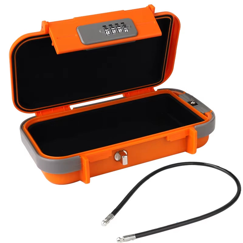 Travel Safe Lock Box Portable Safe for Gym Anti-Theft Beach Safe Box Waterproof Small Combination Lock Box with Removable Chain