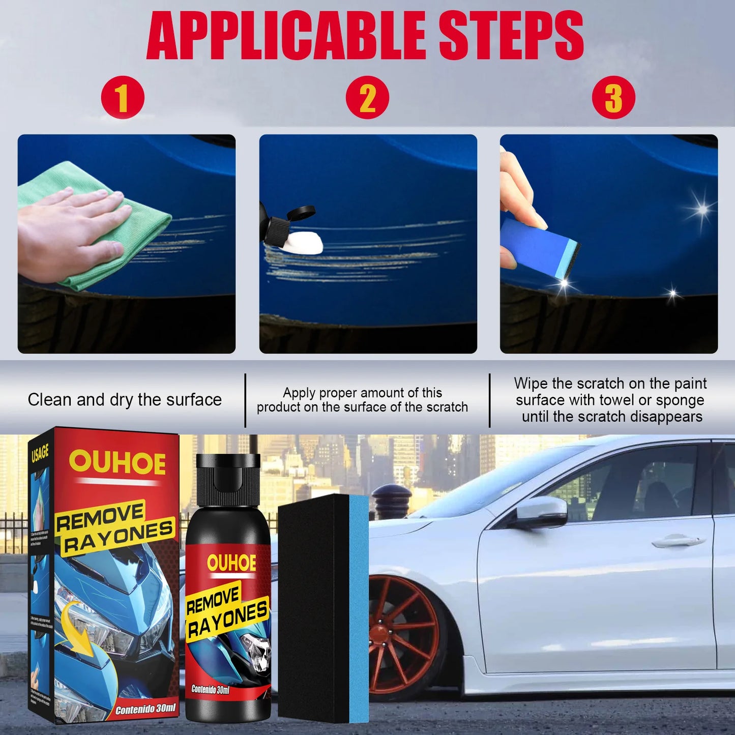 Car Scratch Remover Kit Repair Ceramic Coating Nano Spray anti Scratch Repairing Polish Paint Spray Wax Car Accessories