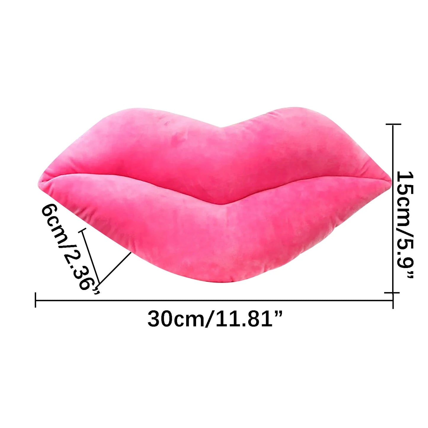 Lips Throw Pillows Soft Decorative Throw Pillows Love Pillows Cute Pillow 12"X6" for Couch Sofa Bed Living Room Bedroom,Pink