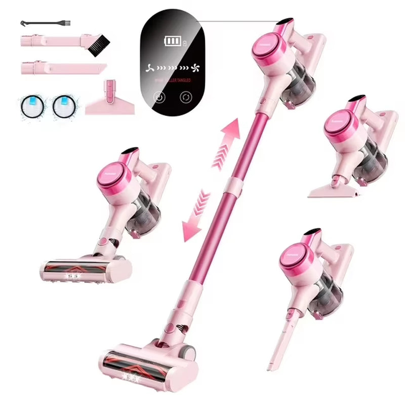 Cordless Vacuum Cleaner, 23Kpa 48Mins Powerful Suction Vacuum LED Display,Lightweight Stick for Hardfloor/Carpet/Pet Hair
