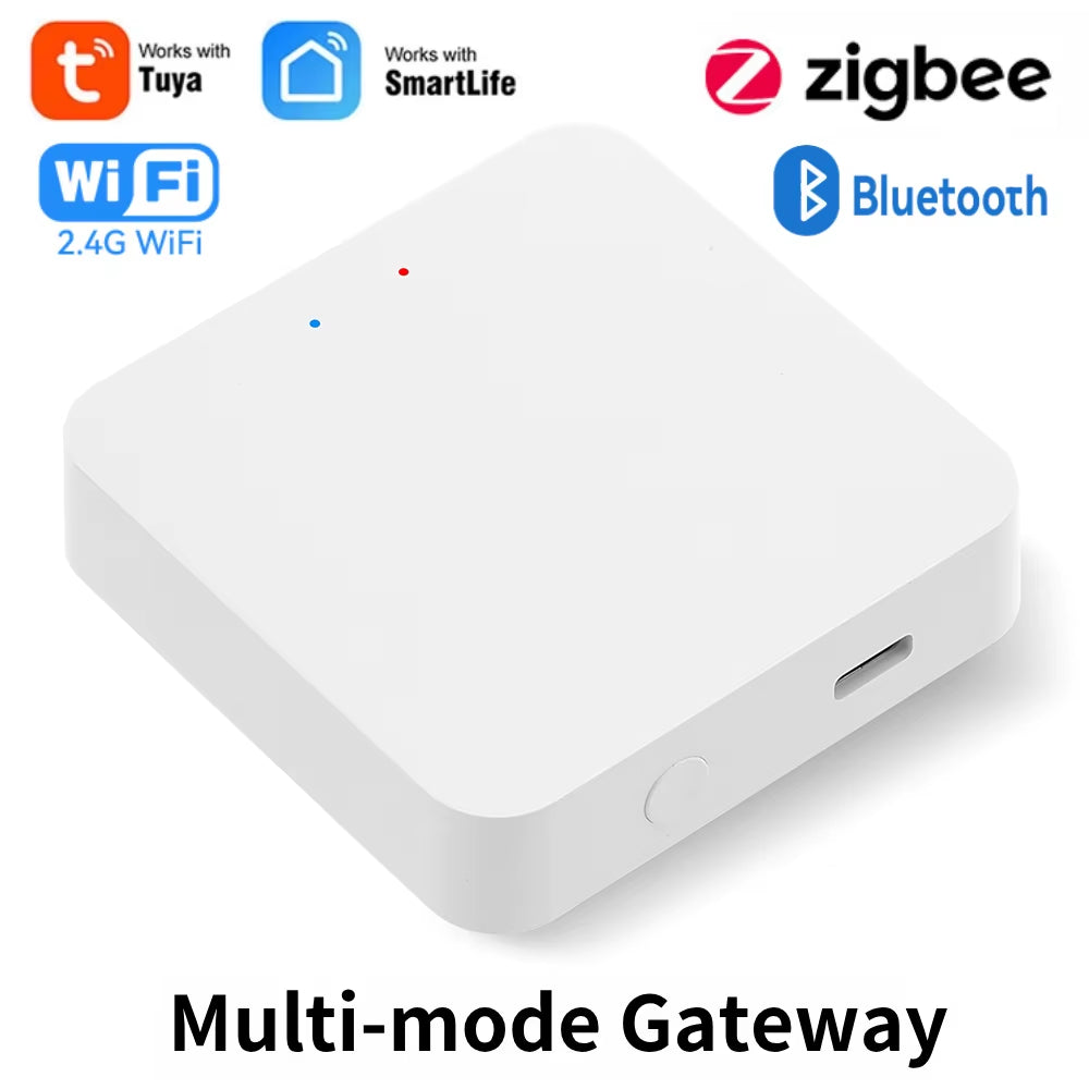 Smart Life Multi-Mode Gateway Smart Home Automation Hub Zigbee, Wifi Bridge Bluetooth Mesh Voice Control for Alexa Google