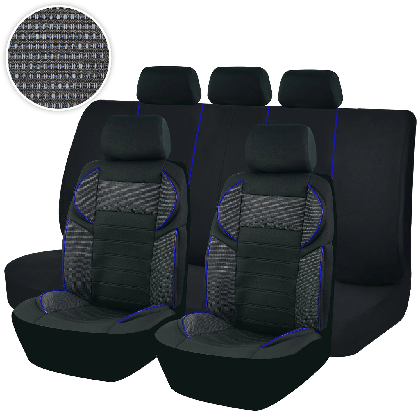 Universal 4Mm Car Seat Covers Luxury Sponge Style, Fit for Most Car Suv Truck Sport Design Seat Covers for Car Seat