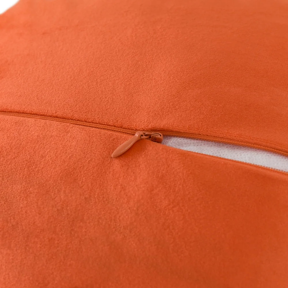 3D Handmade Unique Soft round Gauze Accent Pillows for Home Decoration in 12 Inch Orange Red