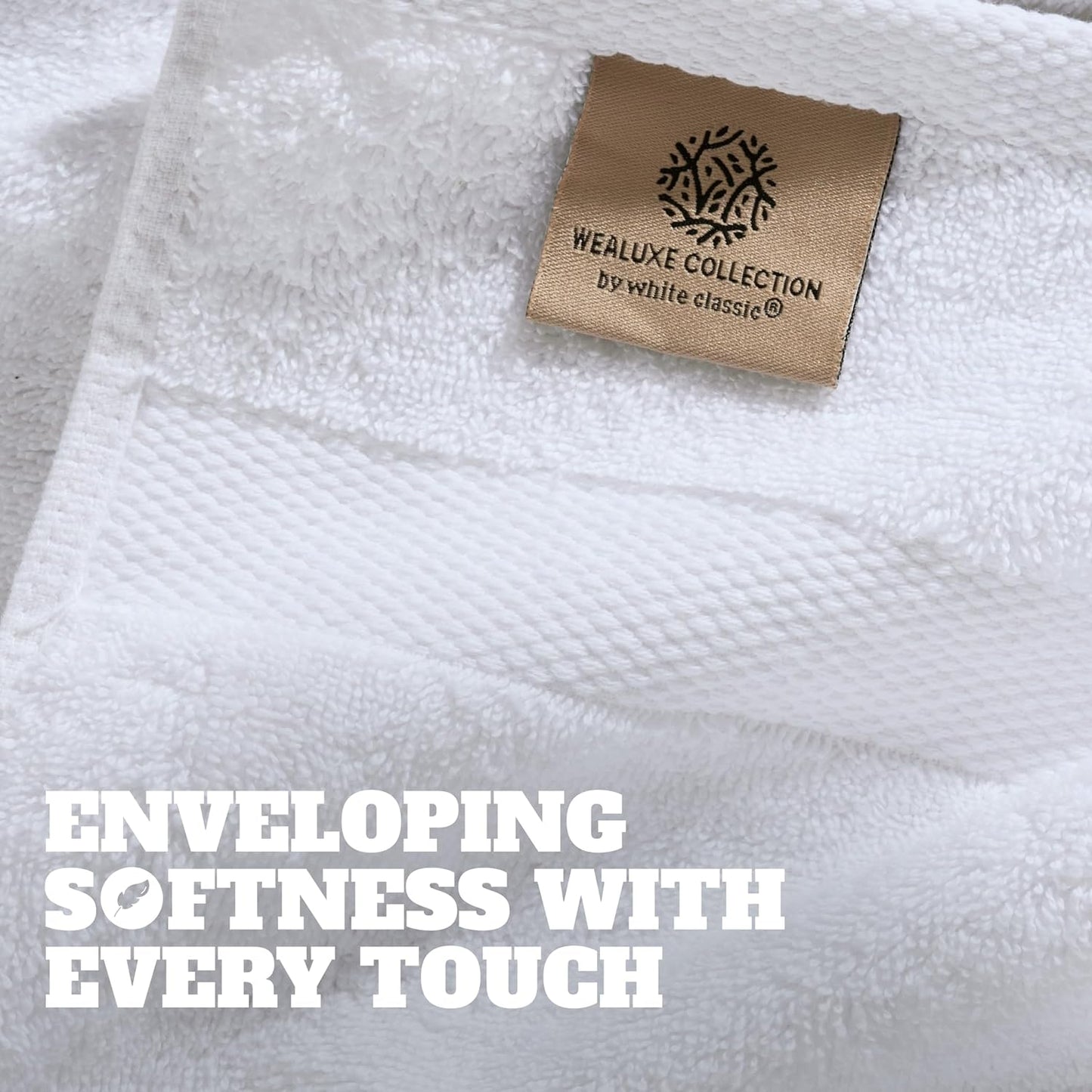 White Washcloths 48 Pack - 600 GSM 100% Ring-Spun Cotton Wash Cloths for Showering, Highly Absorbent and Soft | 12X12 Inches