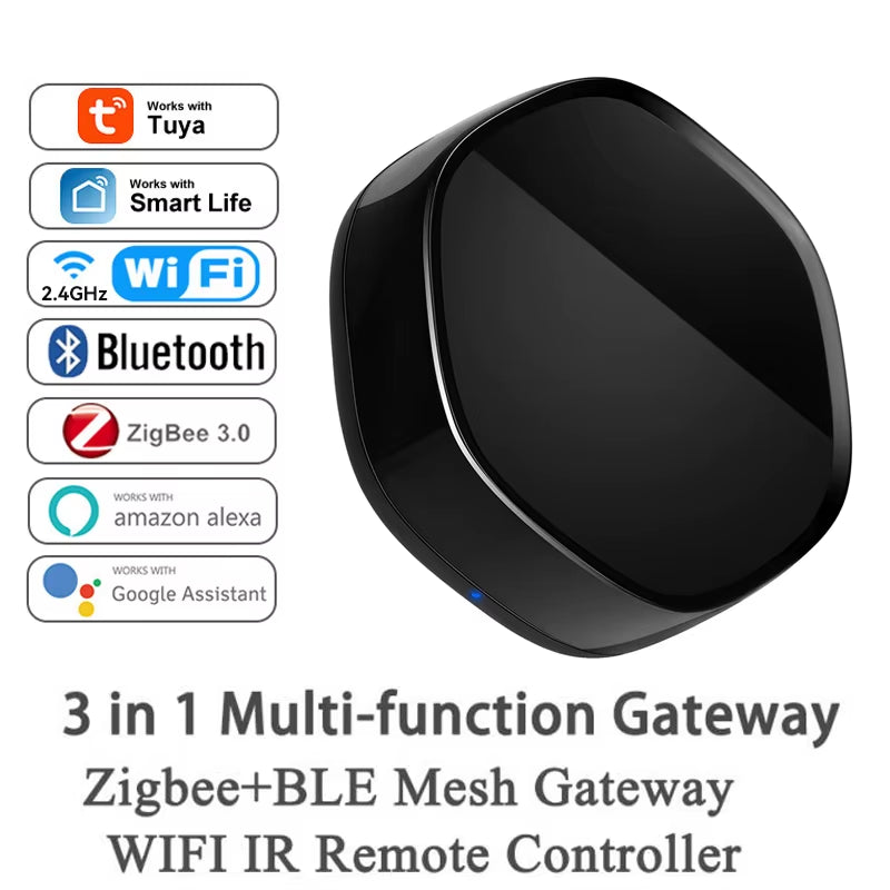 Smart Life Multi-Mode Gateway Smart Home Automation Hub Zigbee, Wifi Bridge Bluetooth Mesh Voice Control for Alexa Google
