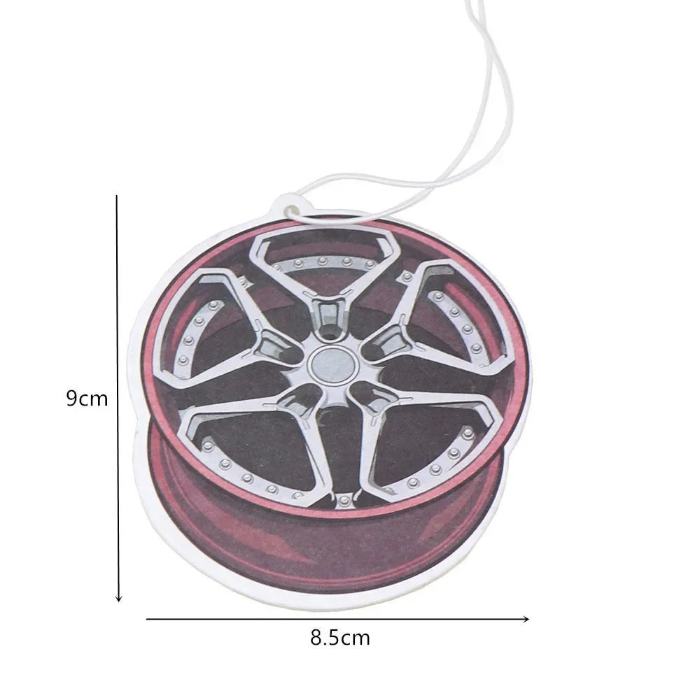 Car Air Freshener Hanging Rearview Mirror Perfume Flavoring Turbo Brake Disc Shock Absorber Solid Paper Diffuser Accessories