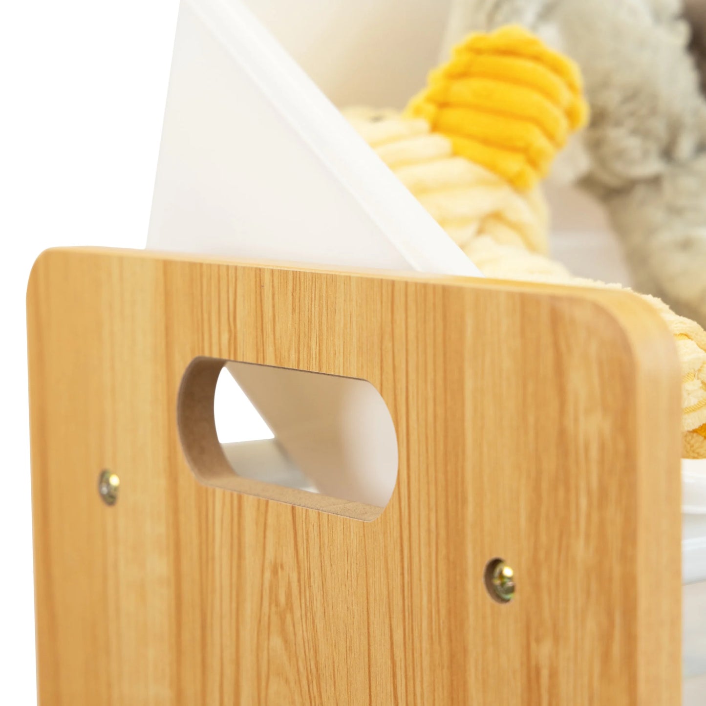 Journey Extra Large Toy Storage Organizer with 20 Plastic Storage Bins, Natural/White