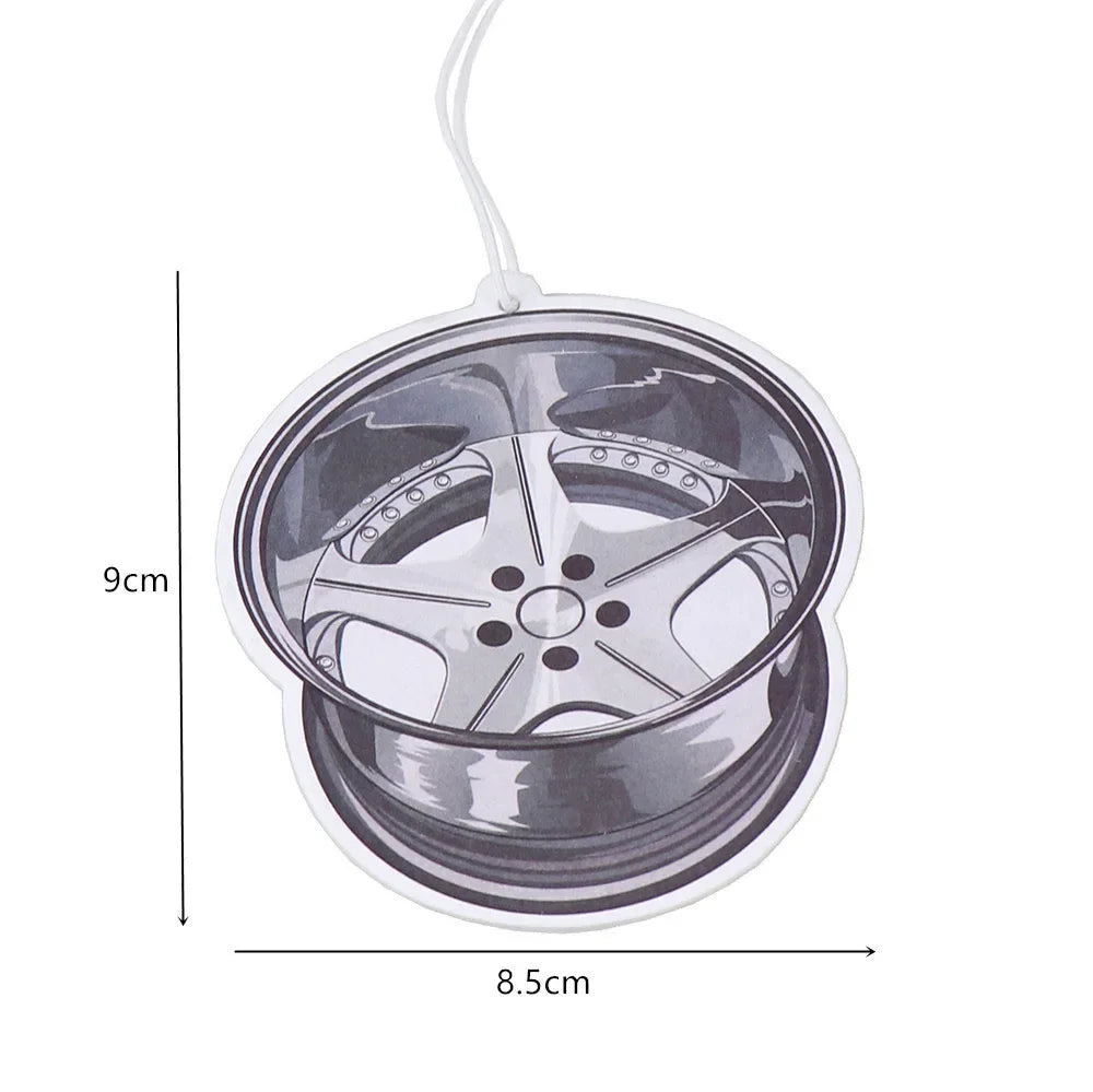 Car Air Freshener Hanging Rearview Mirror Perfume Flavoring Turbo Brake Disc Shock Absorber Solid Paper Diffuser Accessories