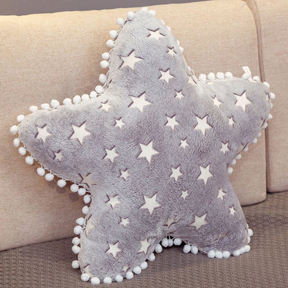 Decorative Star Pillow! Soft & Fluffy Star and Moon Pillow. Soft Plush Cute Throw Pillows for Bedroom Décor. Fun Pillows for Teepee Tent