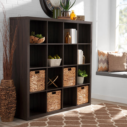 16 Cube Storage Organizer, Tobacco Oak