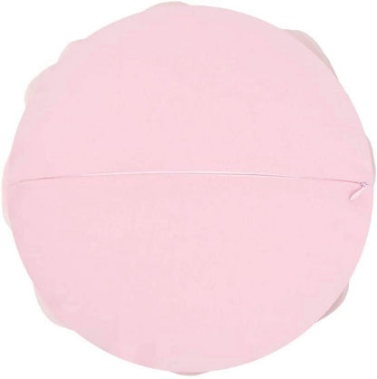 Throw Pillow Decorative Soft round Pillows 3D Accent Flower Pillows Handmade Cushion for Bed Sofa Home Bedding 12 Inch Bright Pink