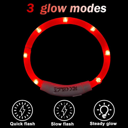 Illuminate Your Pet's Style: USB Rechargeable LED Dog & Cat Collar - Perfect for Christmas Gifts & Festive Fun!