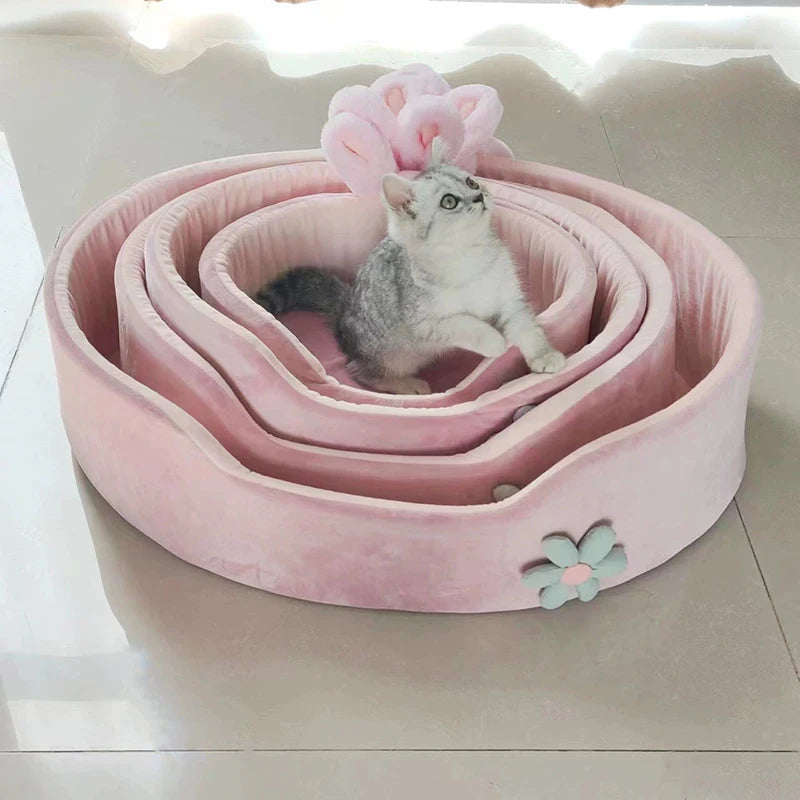Detachable Pet Bed Pet Bed, Detachable Washable Dog Sleeping Bed, Soft Comfortable Warm Cat Bed, Four Seasons Soft Pet Bed