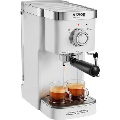 Espresso Coffee Machine, 15Bar Semi-Automatic Espresso Maker with Milk Frother Steam Wand, Professional Cappuccino Latte Machine with High-Power Boiler & Removable Water Tank, NTC Control System