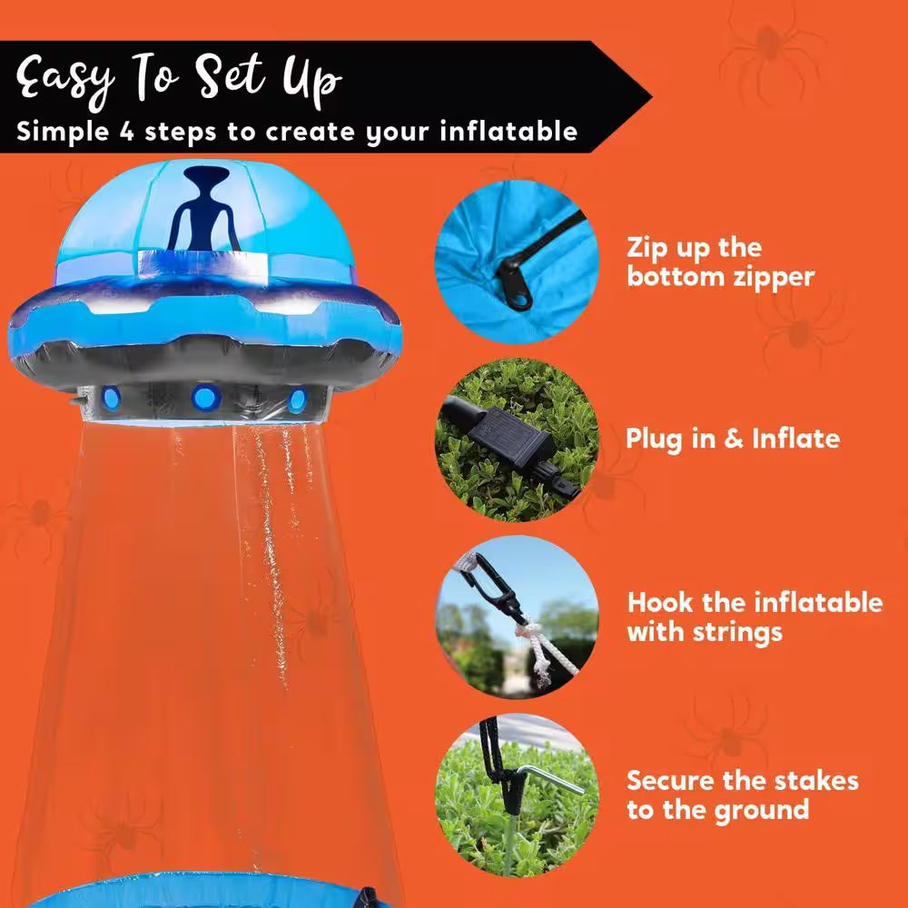 6 Ft. LED Halloween UFO Inflatable