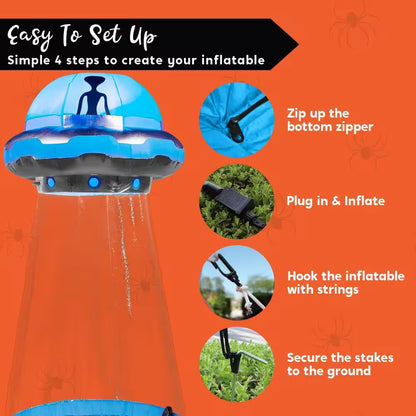 6 Ft. LED Halloween UFO Inflatable