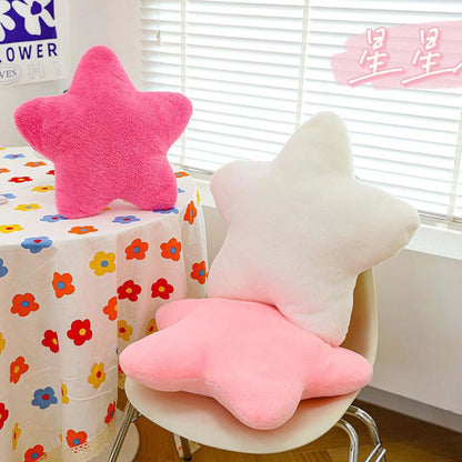 19.7In Star Pillow, Star Cushion, Cute Star Pillow Pink Star Shaped Pillows, Super Soft Star Throw Pillows Fluffy Star Plush Pillow Cushion for Chair Decoration for Adult Child Gift Pink