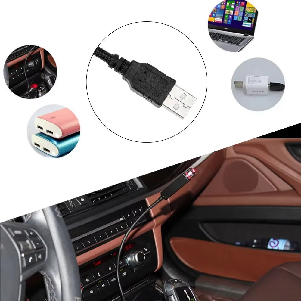 Mini LED Car Roof Star Night Light Projector Atmosphere Galaxy Light USB Decoration Car Accessories Decor Interior