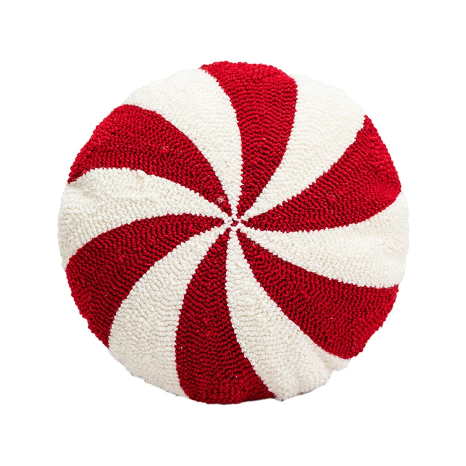 Christmas Candy Cane Pillow Christmas Throw Pillows Peppermint Pillows Red and White Christmas Decorations Cute Plush Pillow Christmas Decorative Lollipop Pillow for Couch Cushion