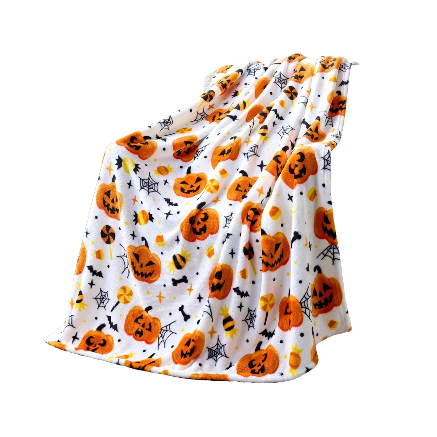 Clearance! Halloween Throw Blanket - Soft Plush Spider Webs Bat  Soft, Plush, Warm Fall Cabin Throw for Sofa Bed Couch Chair Dorm