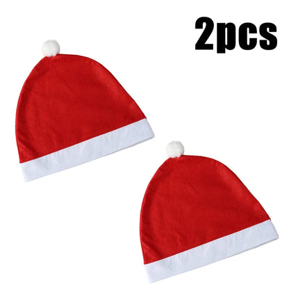 Car Headrest Cover Father Christmas Hat Car Seat Headrest Cover Christmas Car Headwear Accessories Christmas Decoration Ornament