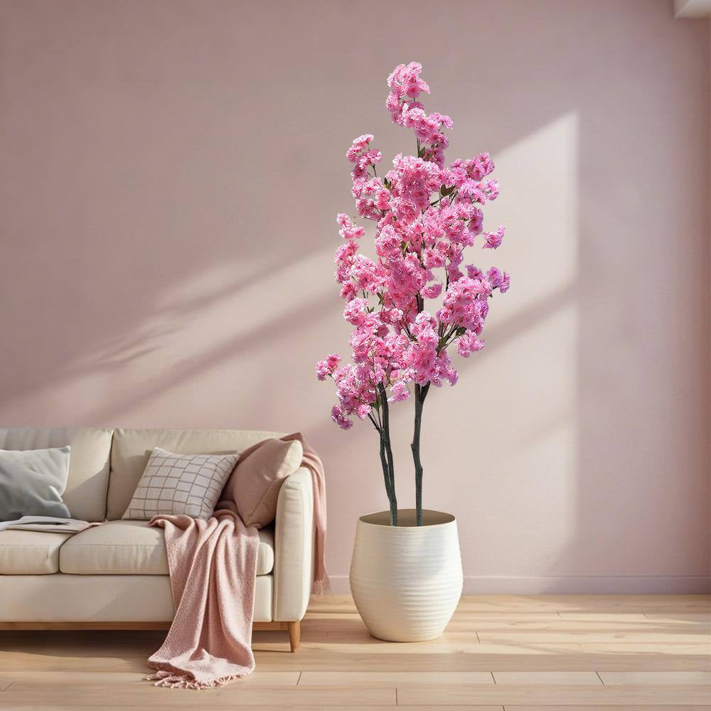 5.9 Ft. Artificial Cherry Blossom Tree, 2-Branch