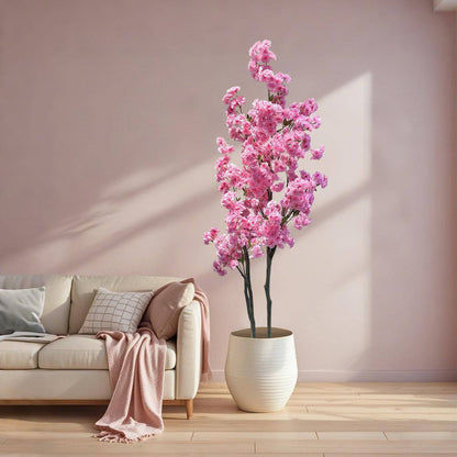 5.9 Ft. Artificial Cherry Blossom Tree, 2-Branch