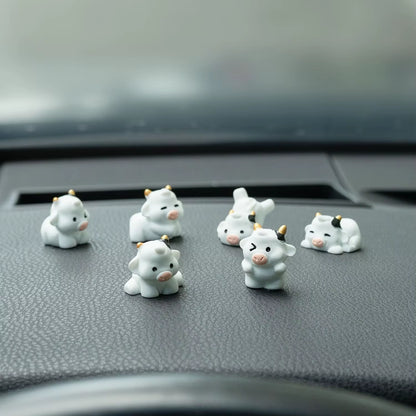 Cute Mini Animal Accessories  Car Dashboard Fun Animal Car Rear View Mirror Decor Interior Ornaments Fairy Garden Home Car Gifts