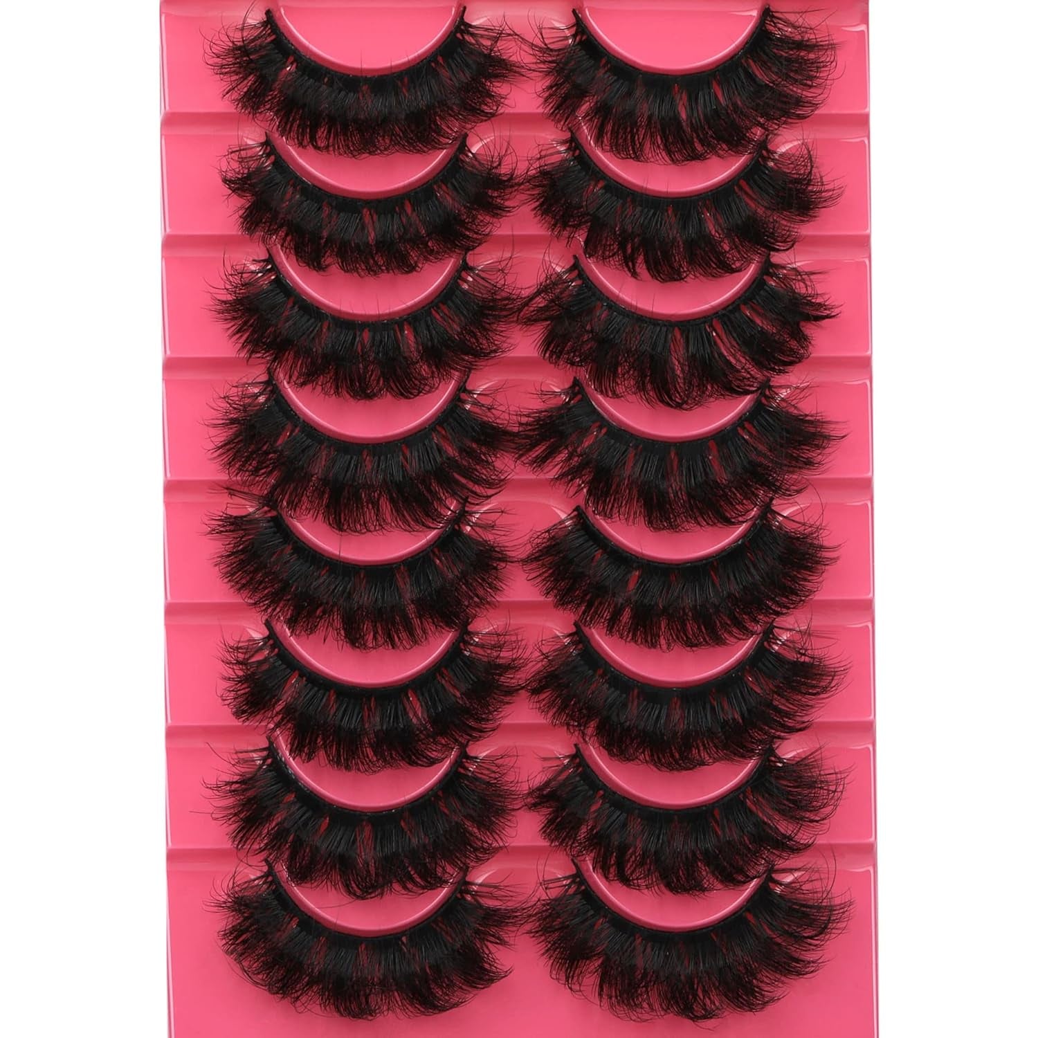 Eyelashes Mink Lashes Dramatic Full Volume False Eyelashes 6D Faux Mink Eye Lash 18Mm Long Lashes Pack 8 Pairs by