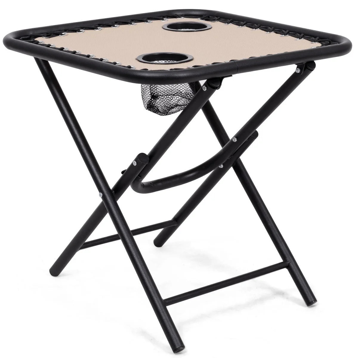 3PC Zero Gravity Reclining Lounge Chairs Pillows Table Portable Folding Beige