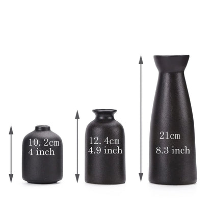 Flower Vase Promotion Sale!  Ceramic Vase Set Decoration Household Living Room Flower Arrangement Modern Flower Apparatus Three Piece Set White Vase Decoration, Home Decor Clearance Sale Black