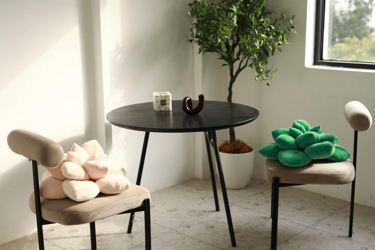 Succulent & Cactus Plush Pillows, Plant Shaped Decor