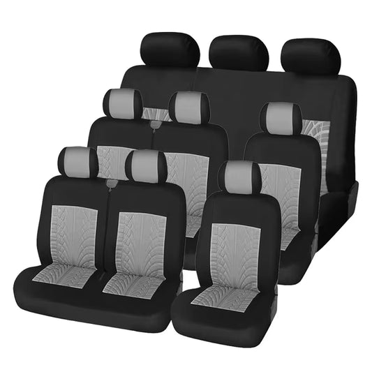 Bus/Van Seat Covers - 9 Seats! High Quality Dirt Resistant Car Seat Protectors Multiple Colors