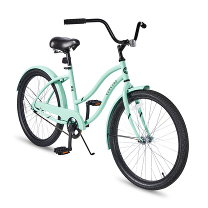 24"  Pacifica Cruiser Bicycle, Fits Riders 4'6" - 5'6", Teen, Unisex, Sea Green