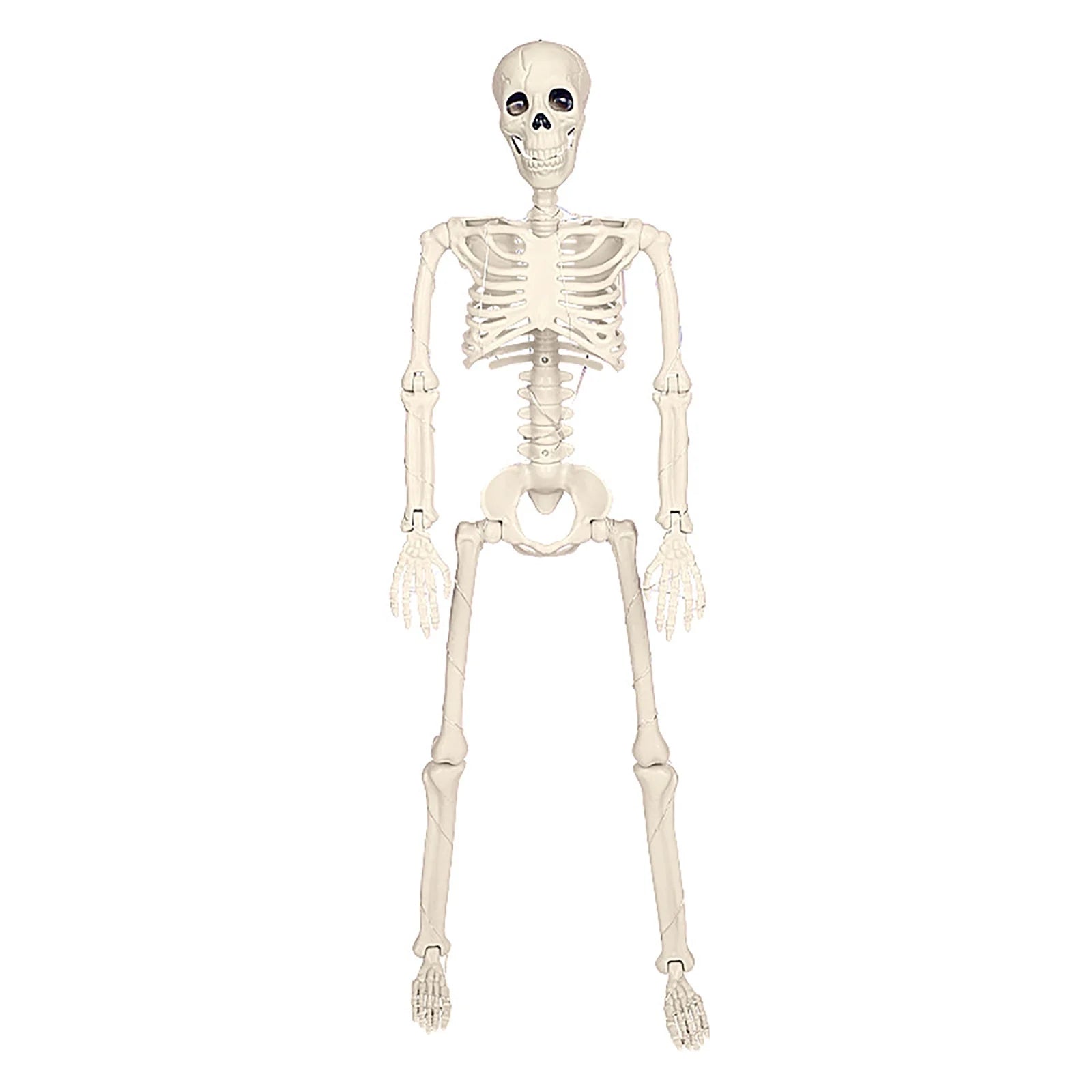 Halloween Skeleton LED Light up Pose Stay Halloween Skeleton Full Body Posable Movable Jonints for Halloween Decoration