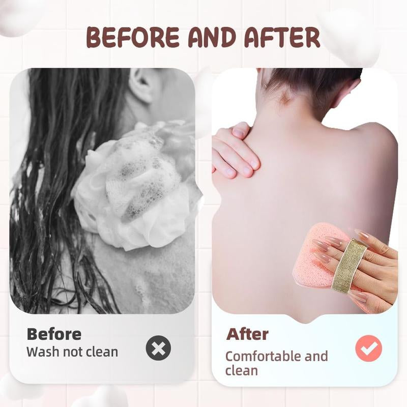 Soap Bags with Exfoliating Shower Sponges — Deep Cleansing Foaming Soap Holder with Hand Strap, Body Scrub for Smooth Skin, Suitable for Men & Women, Perfect for Bath & Shower
