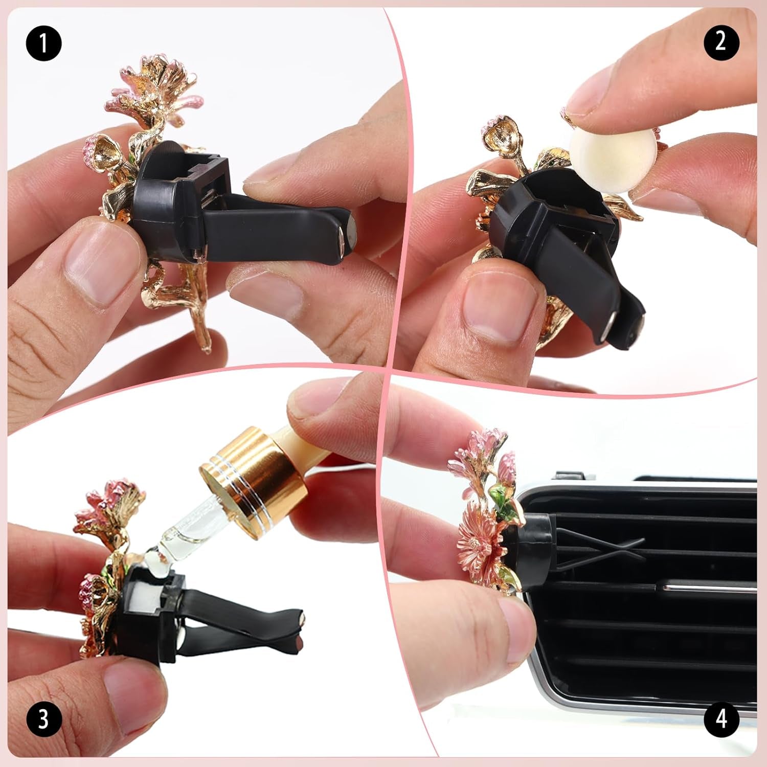 Dargon Air Vent Clips Car Air Freshener 2Pcs Bling Red Dragon Car Accessories Enamel Fire Dragon Wyvern Vent Clips Refillable Car Essential Oil Outlet Diffuser Gothic Car Decor