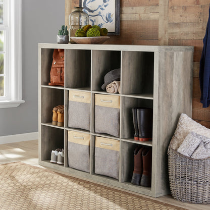 12 Cube Storage Organizer, Rustic Gray