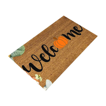 Pumpkin Area Rug Bright Pumpkin Floor Mats Slip Resistants Earth Floor Mats for Front Door Bathroom Kitchen Room 19.67×31.49In