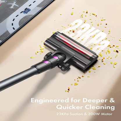 Cordless Vacuum Cleaner, 23Kpa 48Mins Powerful Suction Vacuum LED Display,Lightweight Stick for Hardfloor/Carpet/Pet Hair 