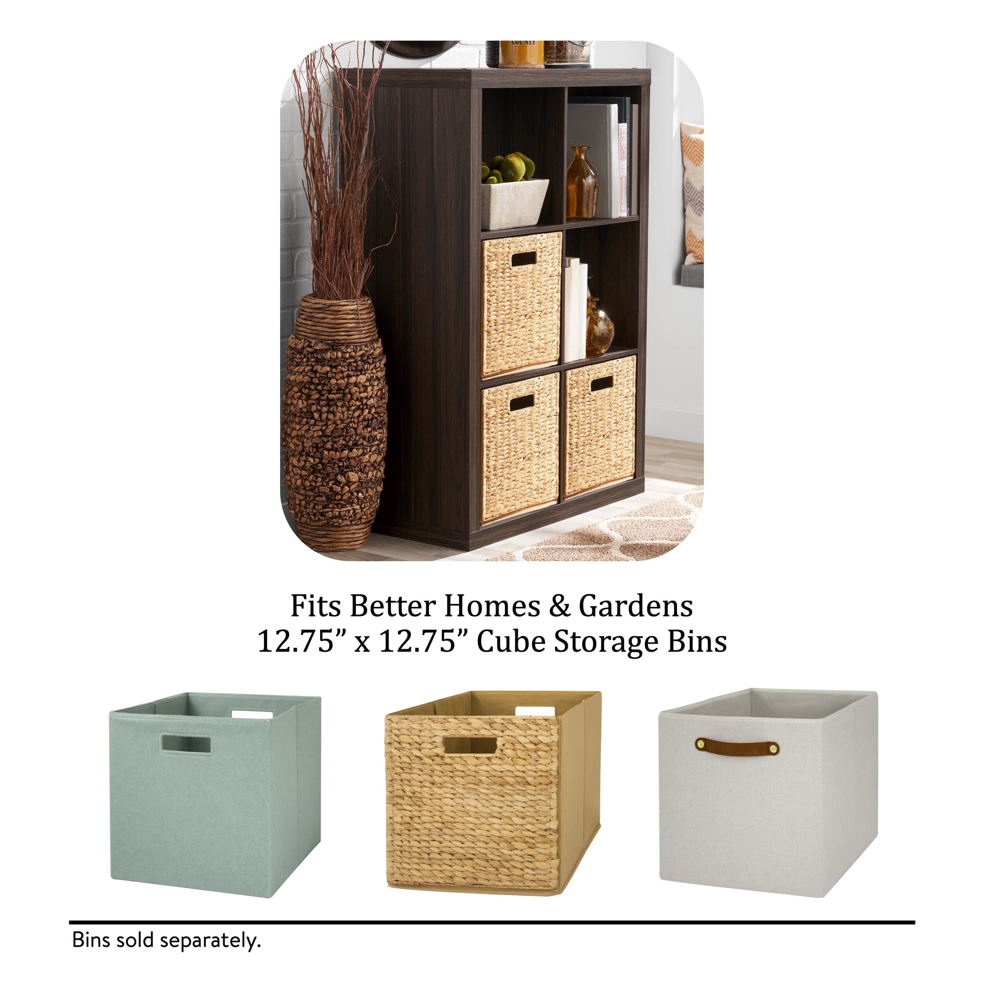 6 Cube Storage Organizer, Tobacco Oak