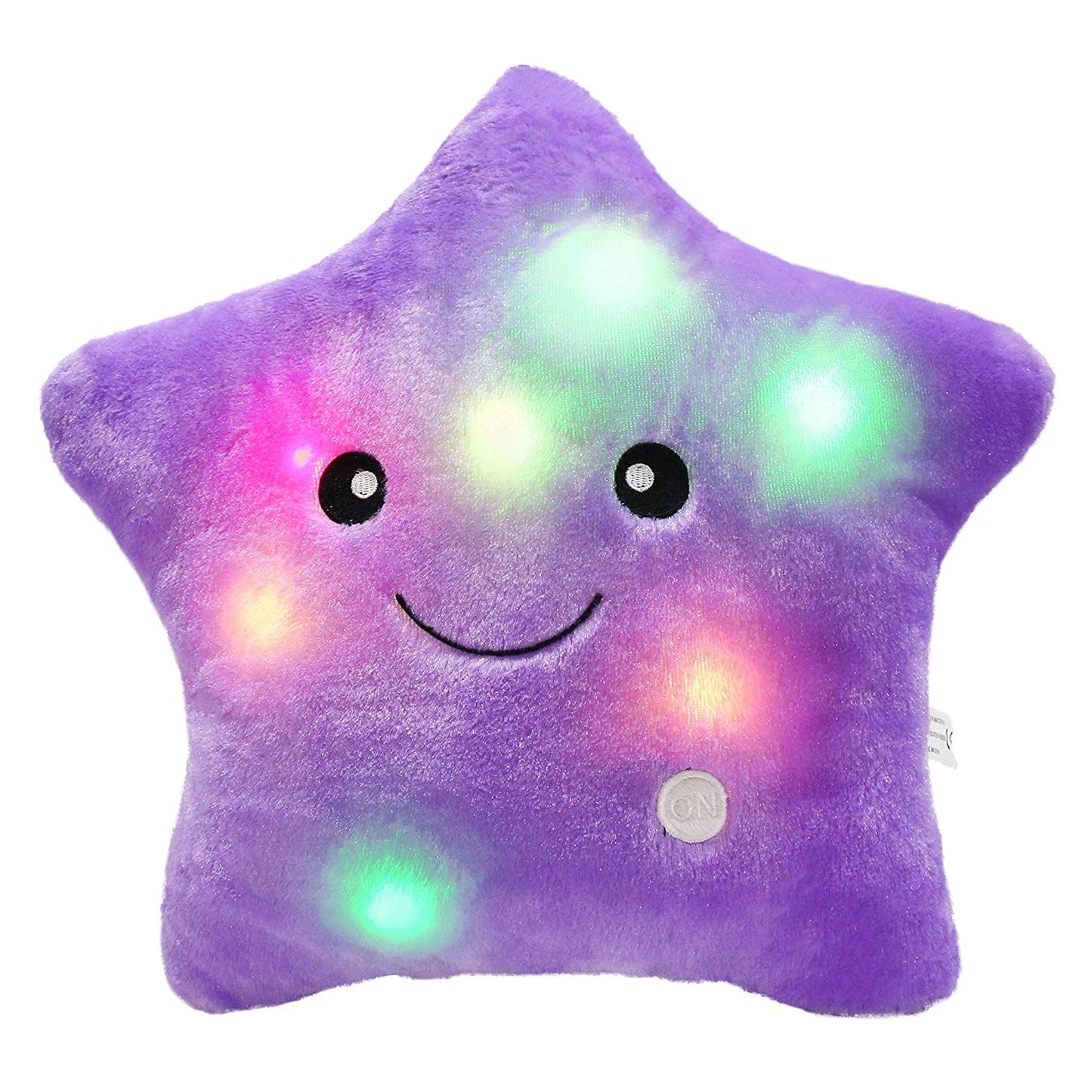 Creative Twinkle Star Glowing LED Night Light Plush Pillows Stuffed Toys (Purple)