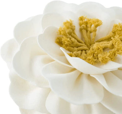 3D round Flower Pillow Cover with Insert Decorative Throw Pillows Small Circular Soft Suede Pillows for Bedroom,Living Room and Hotel in Beige 14Inch