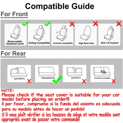 Universal 4Mm Car Seat Covers Luxury Sponge Style, Fit for Most Car Suv Truck Sport Design Seat Covers for Car Seat