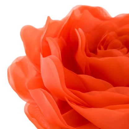 3D Handmade Unique Soft round Gauze Accent Pillows for Home Decoration in 12 Inch Orange Red