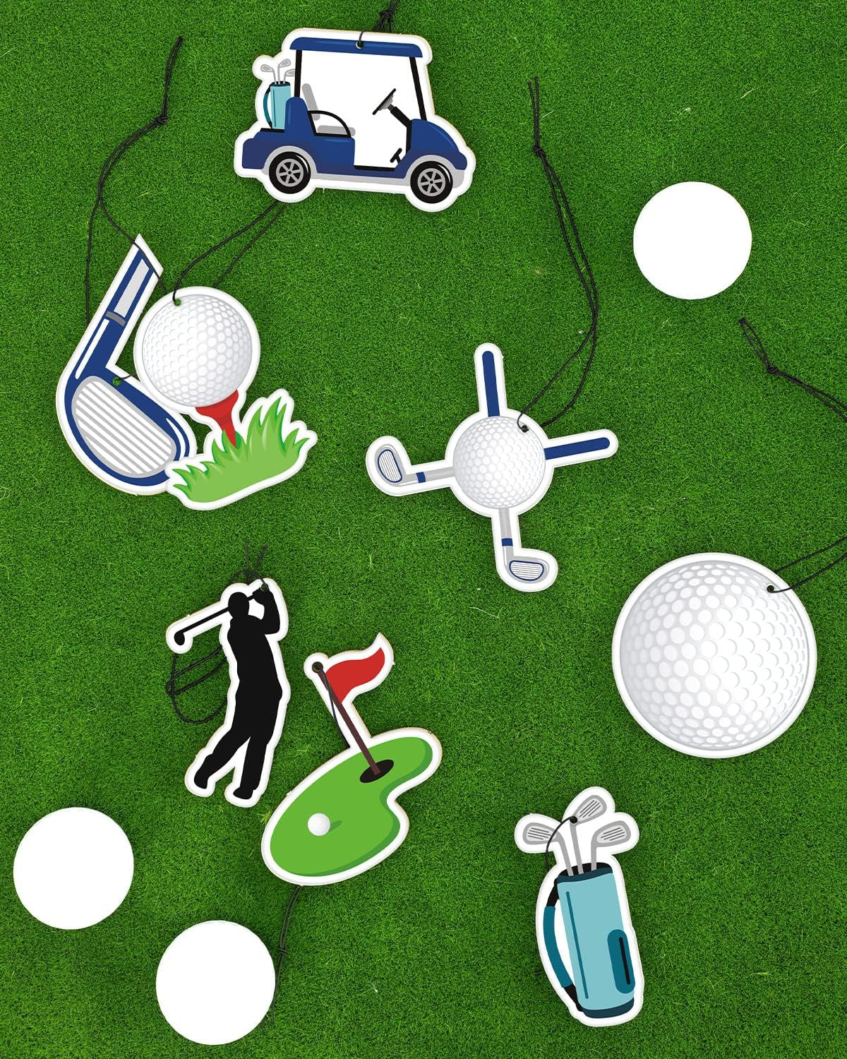 Golf Car Air Fresheners Hanging Accessories Slice Scented Perfume Air Freshener Interior Room Decor for Golf Lover Pendant Golf Gifts for Men