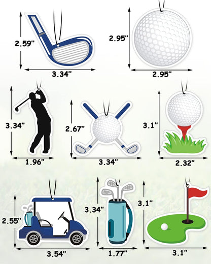 Golf Car Air Fresheners Hanging Accessories Slice Scented Perfume Air Freshener Interior Room Decor for Golf Lover Pendant Golf Gifts for Men